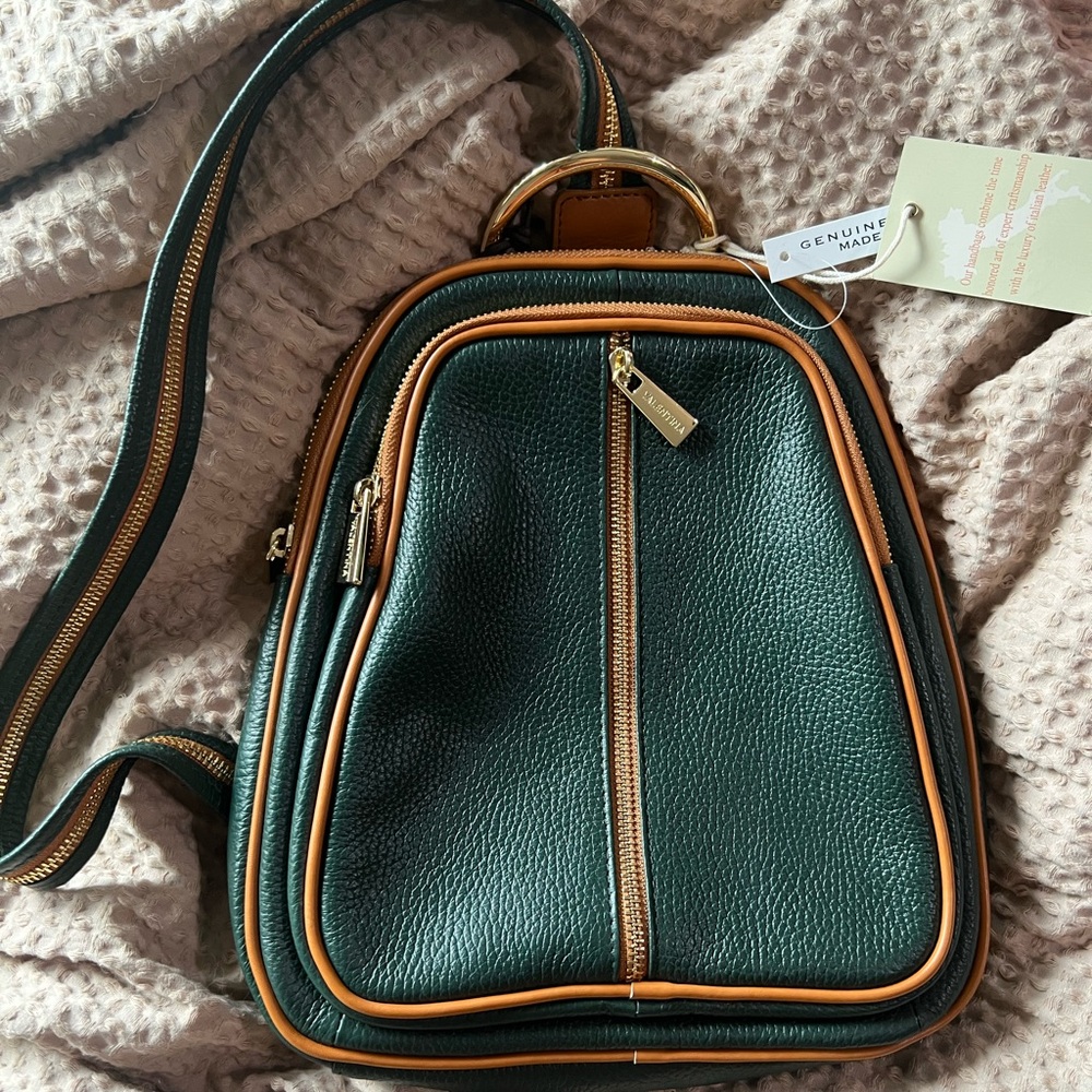 Valentina convertible leather backpack